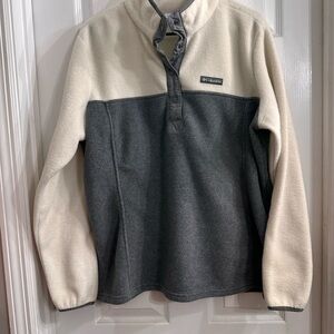 Columbia Cream and Gray Fleece Jacket